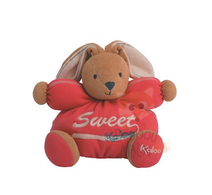  sweet life peluche lapin rouge 30 cm 